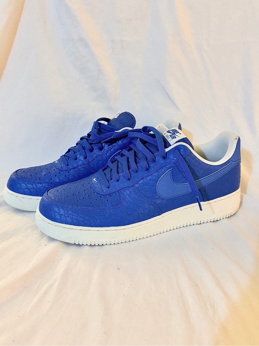 Rare Nike Air Force 1 ‘07 LV8 “Star Blue” Men’s Sneakers Size 14 - Picture 3 of 7